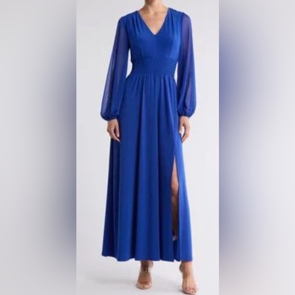 MARINA Dresses & Skirts - MARINA Blue Maxi Dress size L
